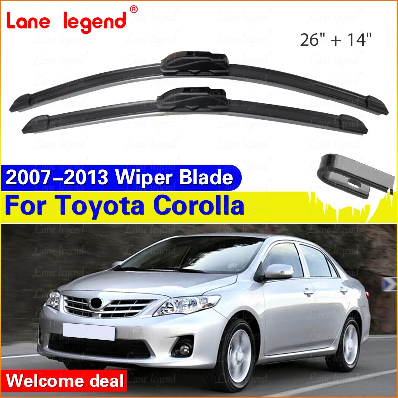 2Pcs Windshield Windscreen Wiper Blades For Toyota Corolla 2007-2013 3 Section Front Window Wiper 2008 2009 2010 2011 2012