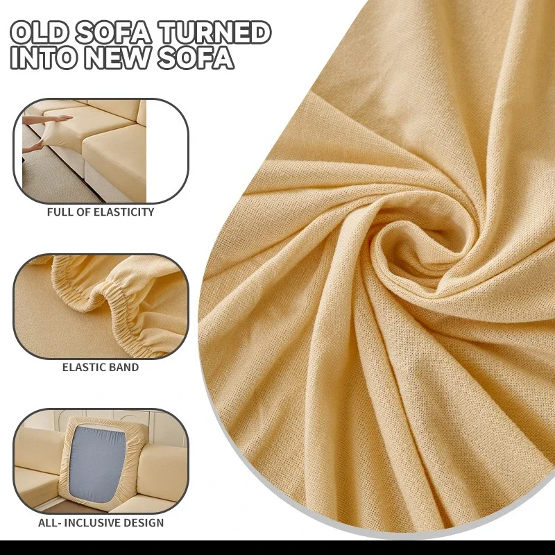 1/2/3 Seater Sofa Seat Cushion Cover Fully Wrapped Elastic Band Stretch Fitted Sofa Cover and Outdoor Courtyard Dust-proof Cloth