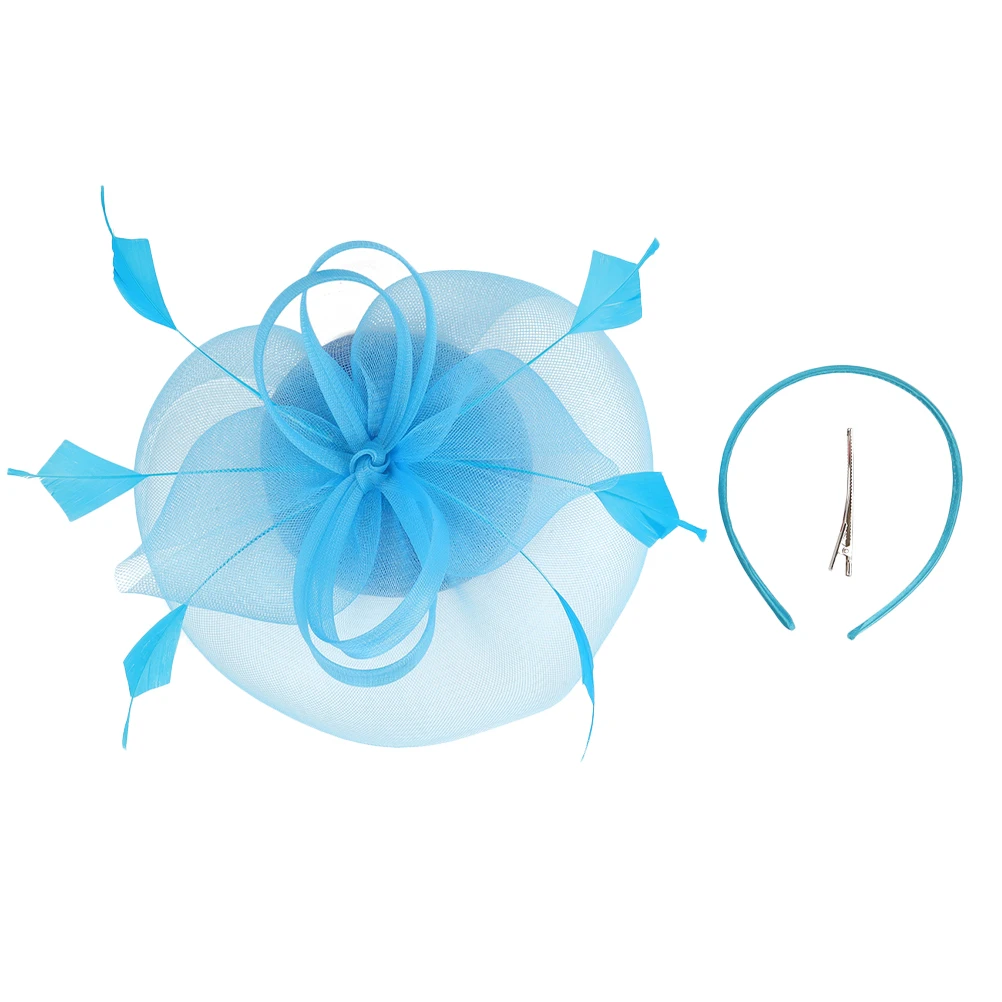 

Gauze Fascinator Hat Women Headband for Tea Party Wedding Banquet Artificial Plume Lightweight Elegant Party Headpiece