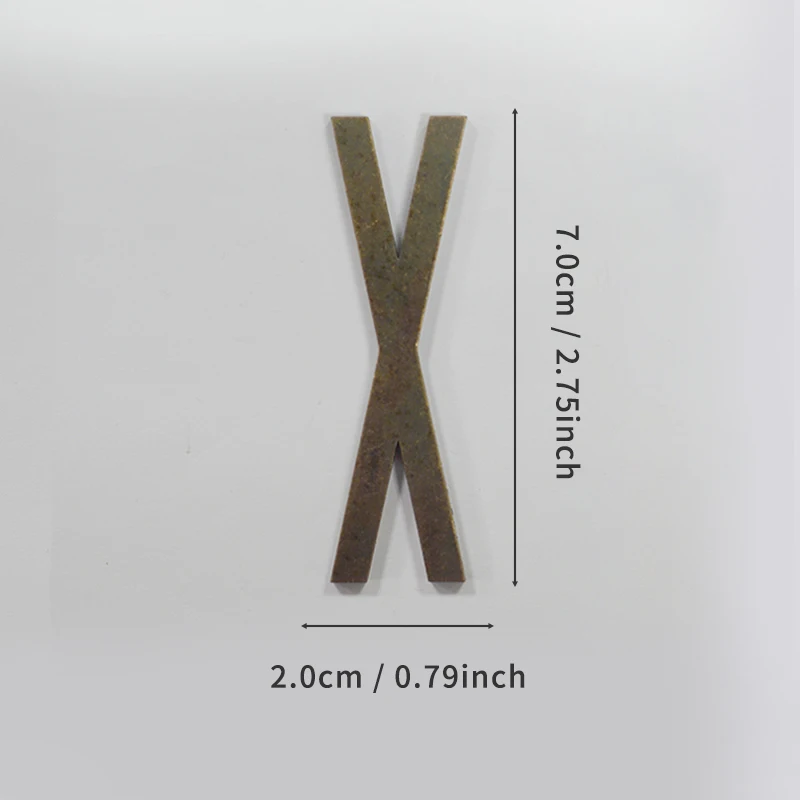 Selbstklebende Hausnummern aus Bronze, englische Alphabetbuchstaben aus Metall für Wohnung, Zimmer, Türschild, Tisch, Briefkasten, Nummernaufkleber, 7 cm – Detail 31