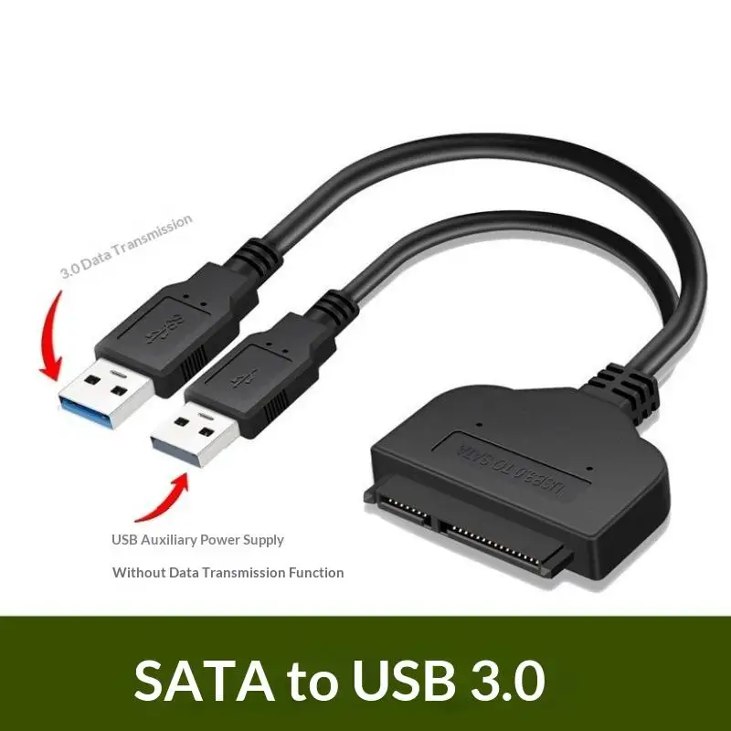 25 Inch SATA to USB 30 Cable Adapter for SSD HDD External Hard Drive High Speed Transfer No Driver Needed for Notebook Computer