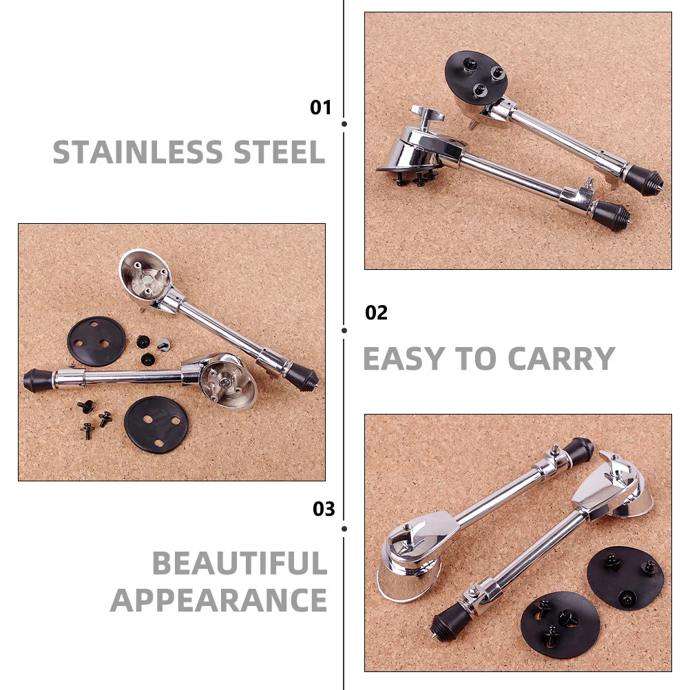 

1 set Adjustable Drum Legs Set Stainless Steel Bass Drum Support Spur Stand Replacement Parts For Percussion Instruments