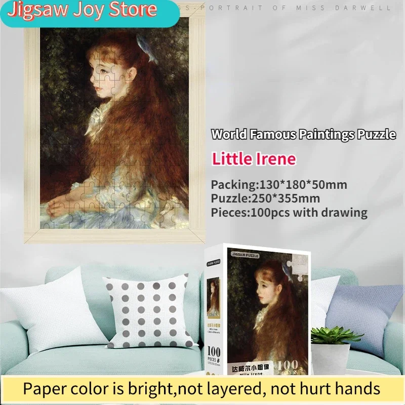 

100 Jigsaw Puzzles 25*35.5 Auguste Renoir Little Irene Paper Assembling Painting Art Toys