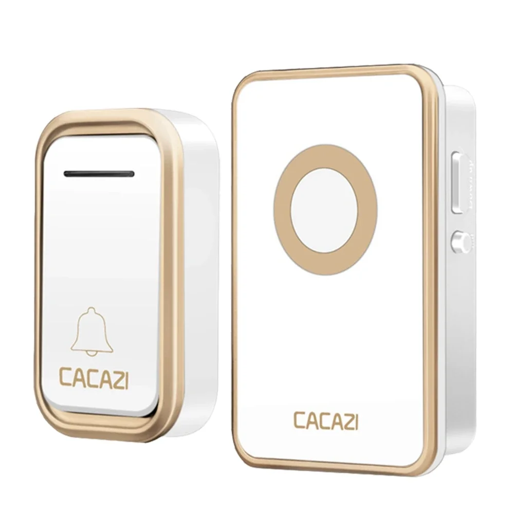 CACAZI Smart Wireless Doorbell Waterproof 300M Remote US EU UK AU Plug Home Call Ring Bell Electric Bell 38 Chimes 80 DB 220V