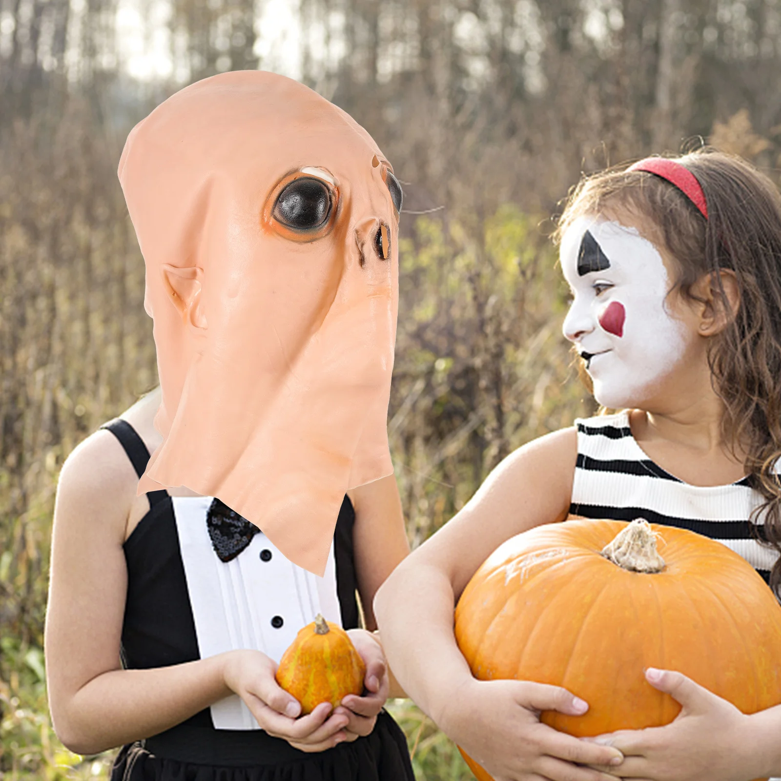 

Head Mask Novelty Costume Accessory Soft Plastic Halloween Party Props Eco Friendly Fits Most People Creepy