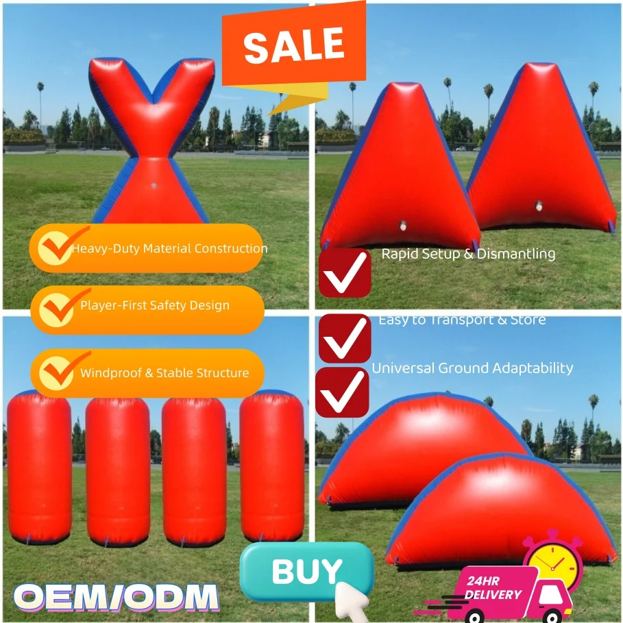 AIRFUN Outdoor Inflatable Beam Paintball Bunker Structure for Games
