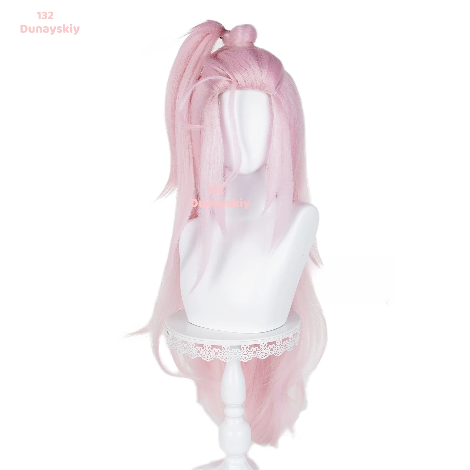 Genshin-Peluca de Cosplay de impacto Aino, pelo largo rosa de fibra resistente al calor, Clink Clank Krumkake Craftshop, Halloween para mujeres y niñas