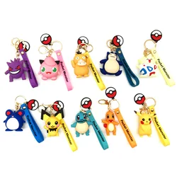 Pokemon Lovely Pikachu Charmander Snorlax Squirtle Anime Fashion Keychain Bag Keyring Pendant Jewelry Accessories Birthday Gifts