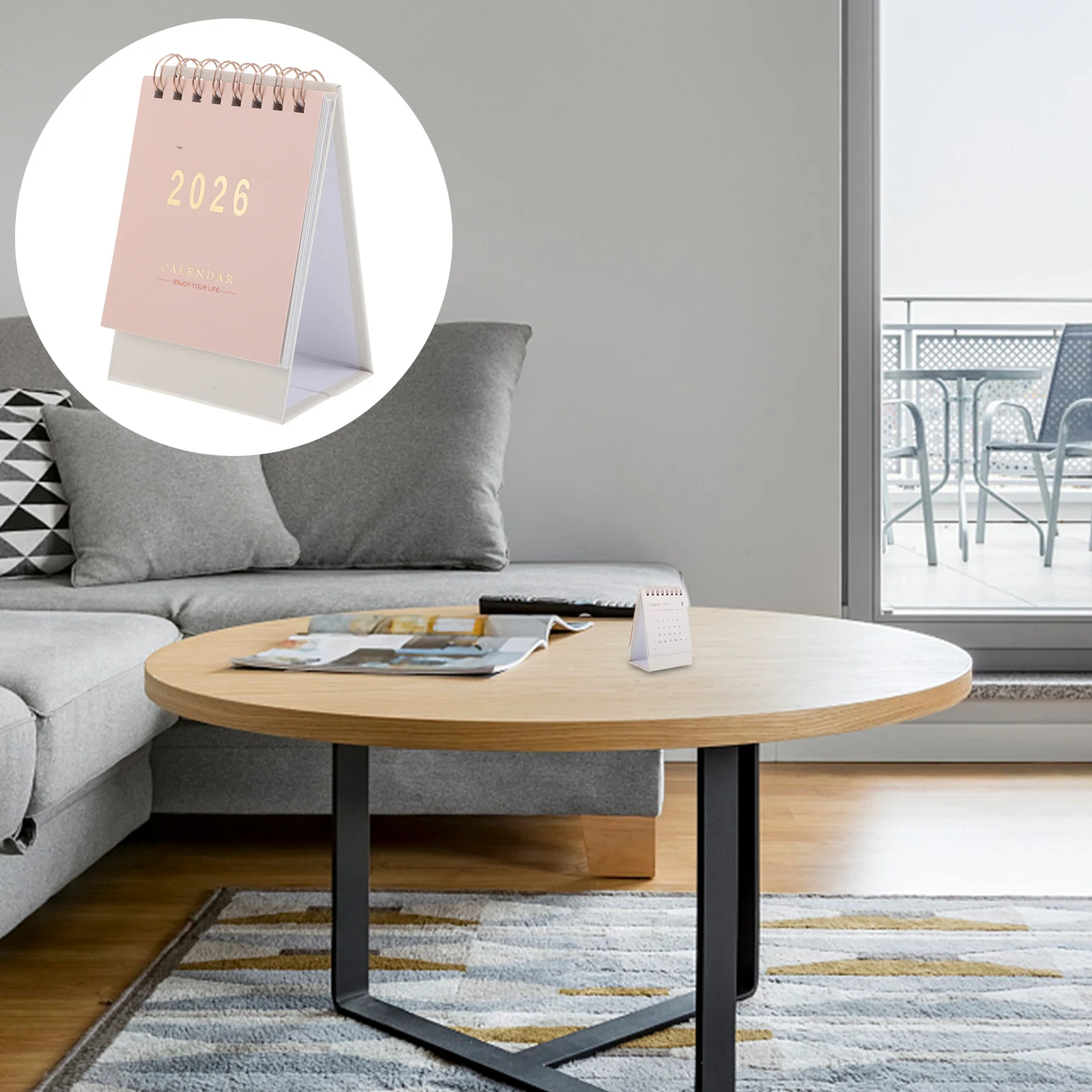 

Mini Desk 2026 Small Desktop Flip For Office Home Bedside Tabletop Daily Schedule Planner Standing Month Calendar Paper