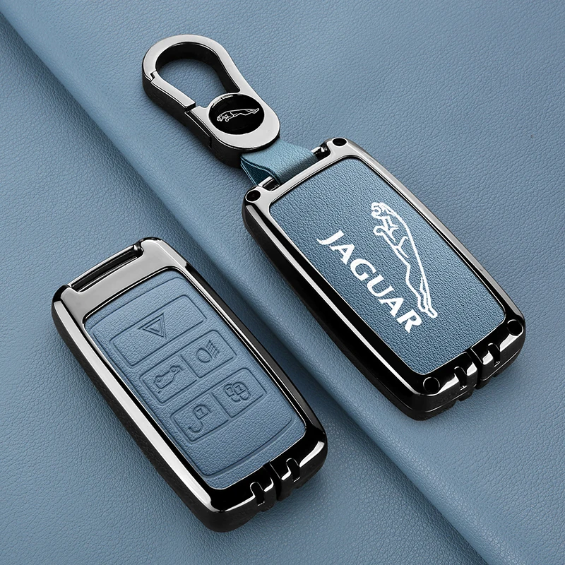 Fashion Leather Car Key Cover Case For Jaguar XF XJ XE S-Type F-Type X-Type F-Pace I-Pace E-Pace Android XFR XKR Auto Keychain - view 3