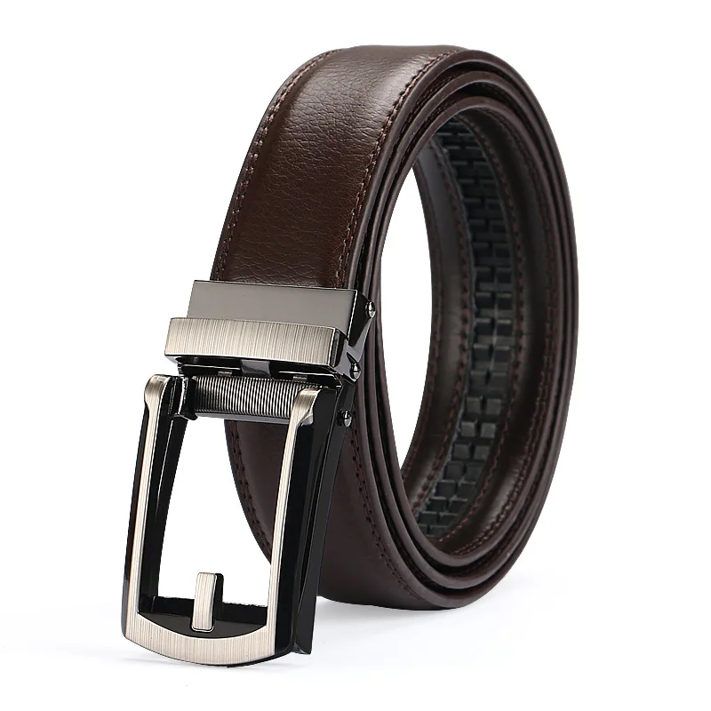 Men Belt High Quality Faux Leather Men's Belt Waist Strap for Male Automatic Buckle Belts for Men Alloy Buckle 3.1cm Black Brown