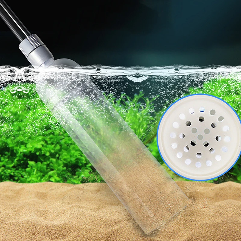 1.5m Siphon Pump With Filter Nozzle Fish Tank Water Changer Air Pump Cleaning Accessorie Handheld Aquarium Gravel Cleaner Vacuum