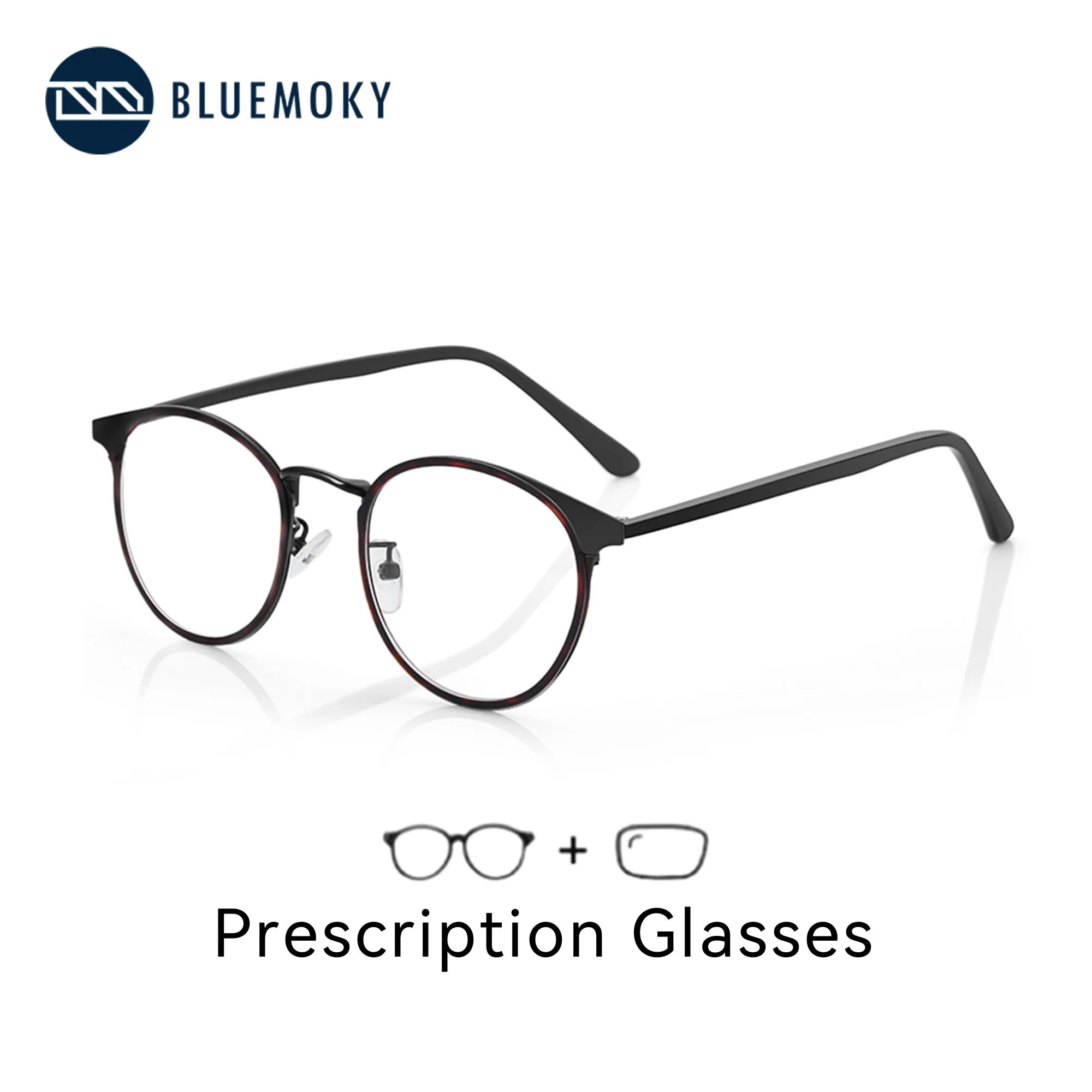 

BLUEMOKY классические круглые очки по рецепту для женщин и мужчин, фотохромные/прогрессивные оптические очки в ацетатной оправе с рецептом