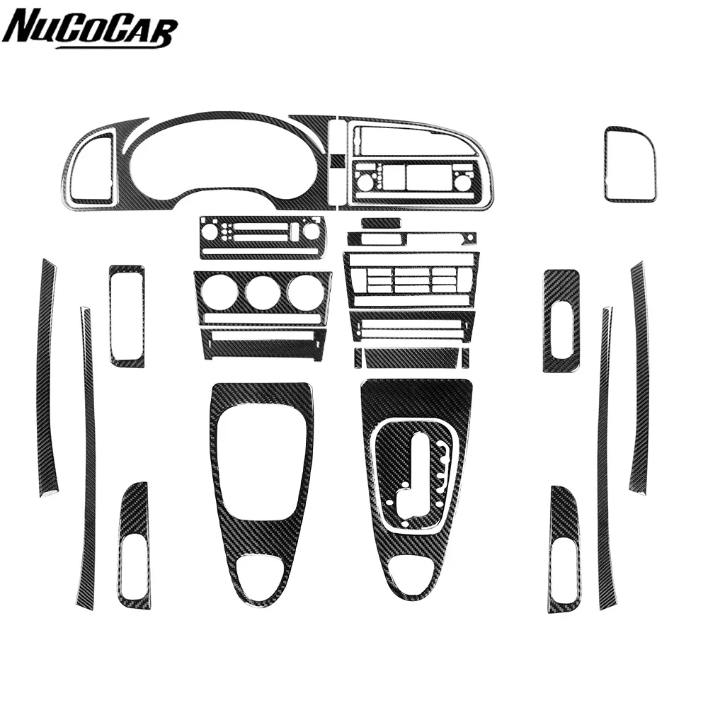 For Saab 9-3 2003-2011 Carbon Fiber Central radio AC CD gear shift cup holder door panel Car Accessories Decorative Stickers