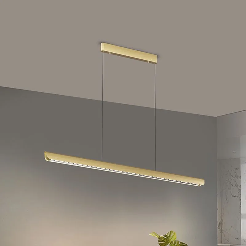 Lustre de restaurante, proteção para os olhos, moderno e simples, tira longa, mesa de jantar minimalista nórdica, lâmpadas de sala de jantar, luz l