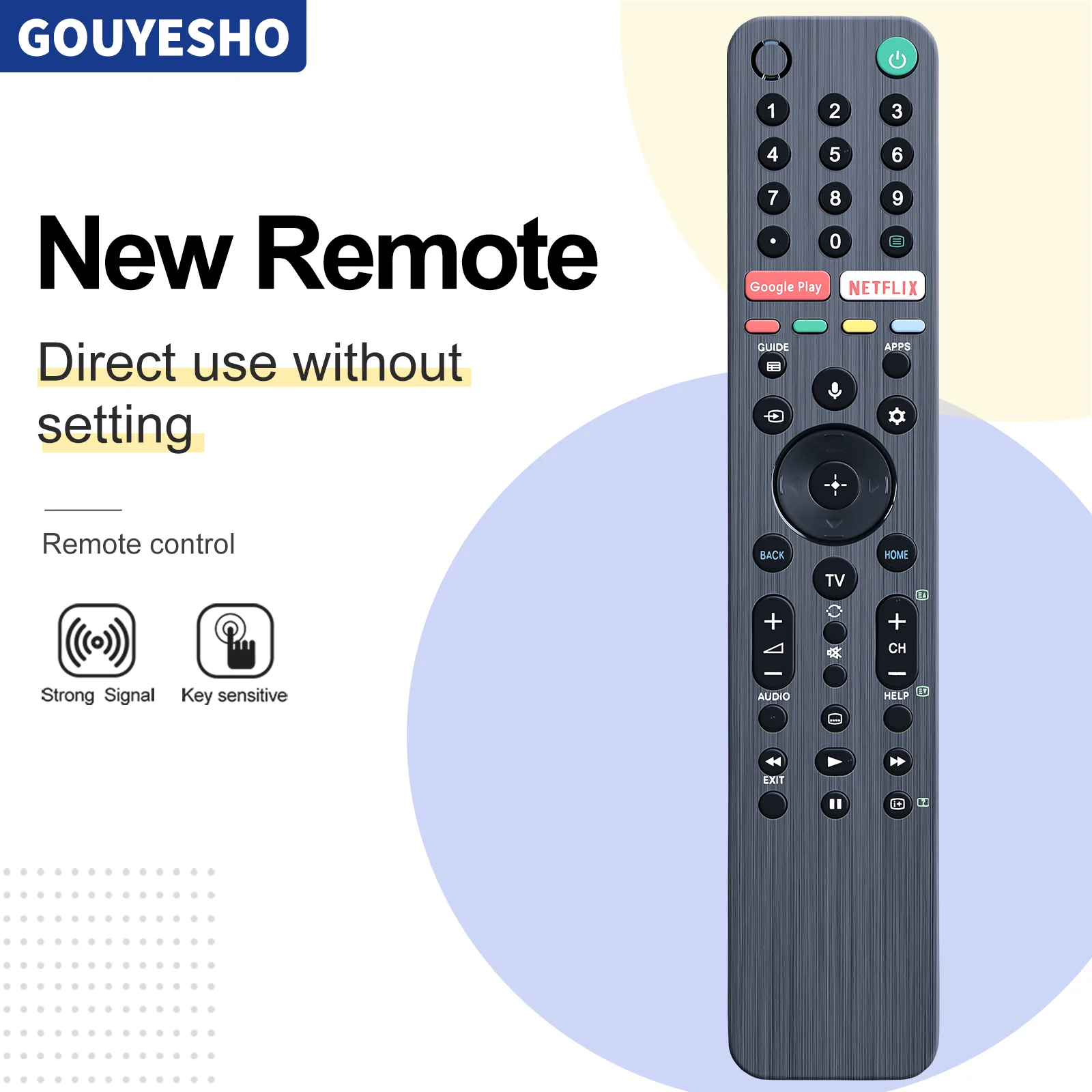 New RMF-TX500P Voice Remote Control For Sony 4K Smart TV KD-85X9500G KD-55X8500G