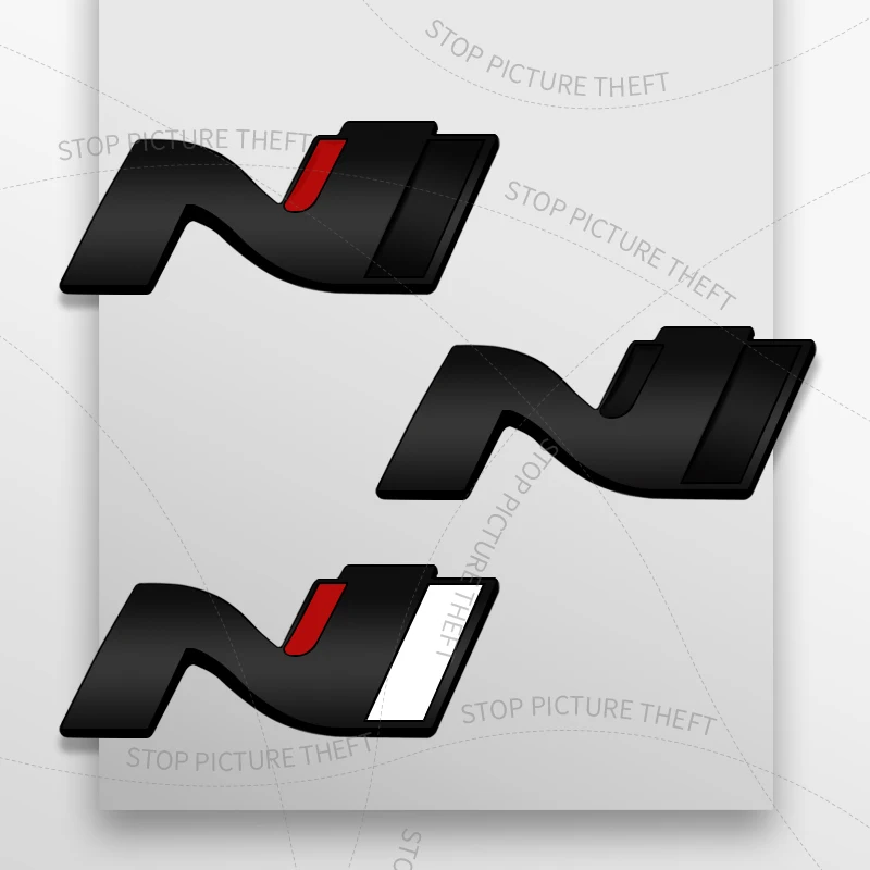 1 قطعة ثلاثية الأبعاد المعادن N شارة عجلة توجيه سيارة ملصق شعار السيارات لشركة هيونداي N خط I30 I10 Ix25 Ix35 توسكاني توكسون إلنترا سوناتا