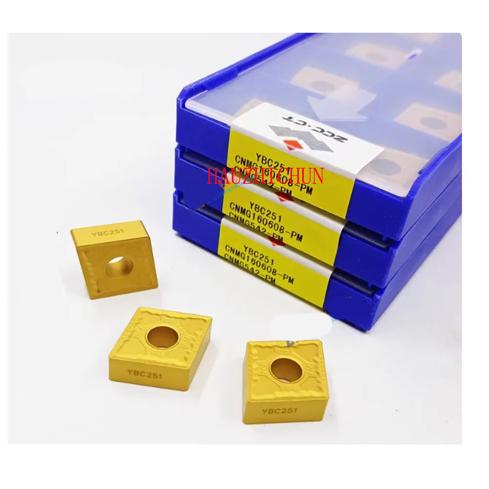 

HUAZHICHUN 10 шт. CNMG160608-PM YBC251 Металлокерамическая вставка Внутренний токарный инструмент Режущий инструмент с ЧПУ Высококачественные токарные инструменты