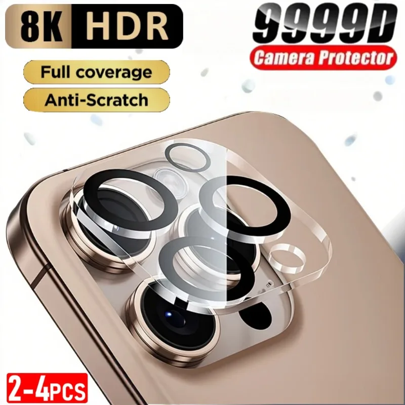 

HD Lens Protective Glass For iPhone 16 Pro Max Back Camera Protector Tempered Glass For iPhone 16 15 14 13 12 11 Pro Lens Film