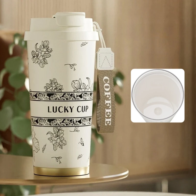 

Stainless Steel Ceramic Inner Coating Tumbler Mug Vacuum Flasks Insulated Coffee Cup Travel Thermos Cups for Tea Thermal Bottle