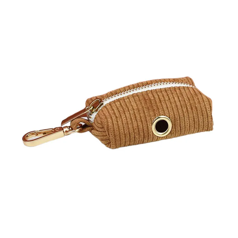 Personalised Corduroy Dog Collar And Leash Set With Nameplate_voghion.com