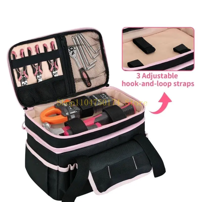 High Strength Polyester Tool Bag For Daily Use With Multiple Exterior Pockets And Tie Down Bands Top Sale