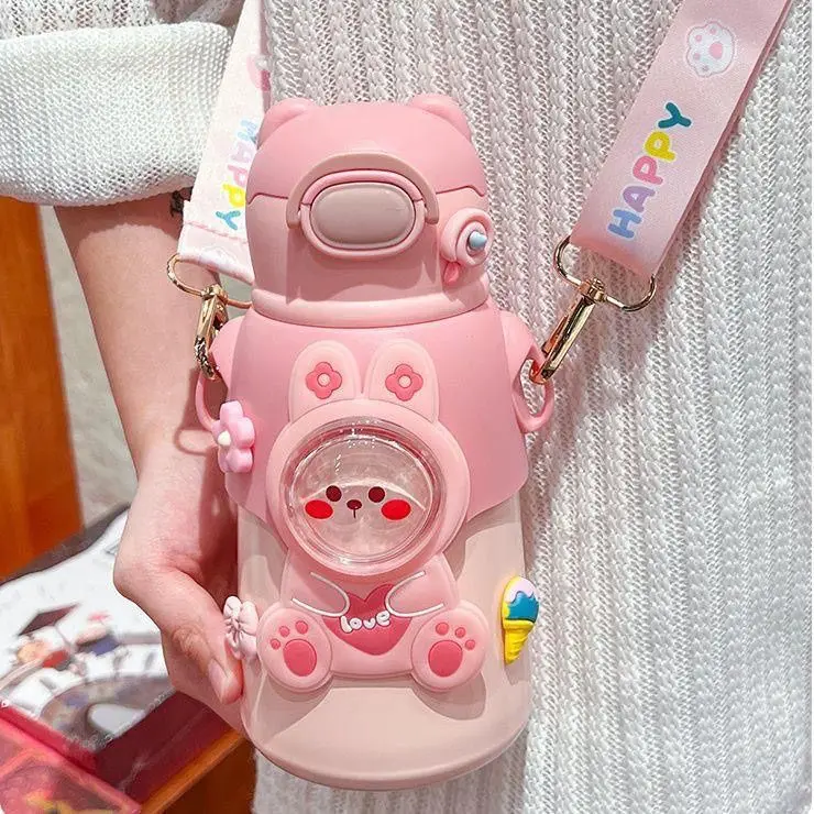 

Children's thermos cup food grade 316 straw cup for boys and girls with high appearance to go to school