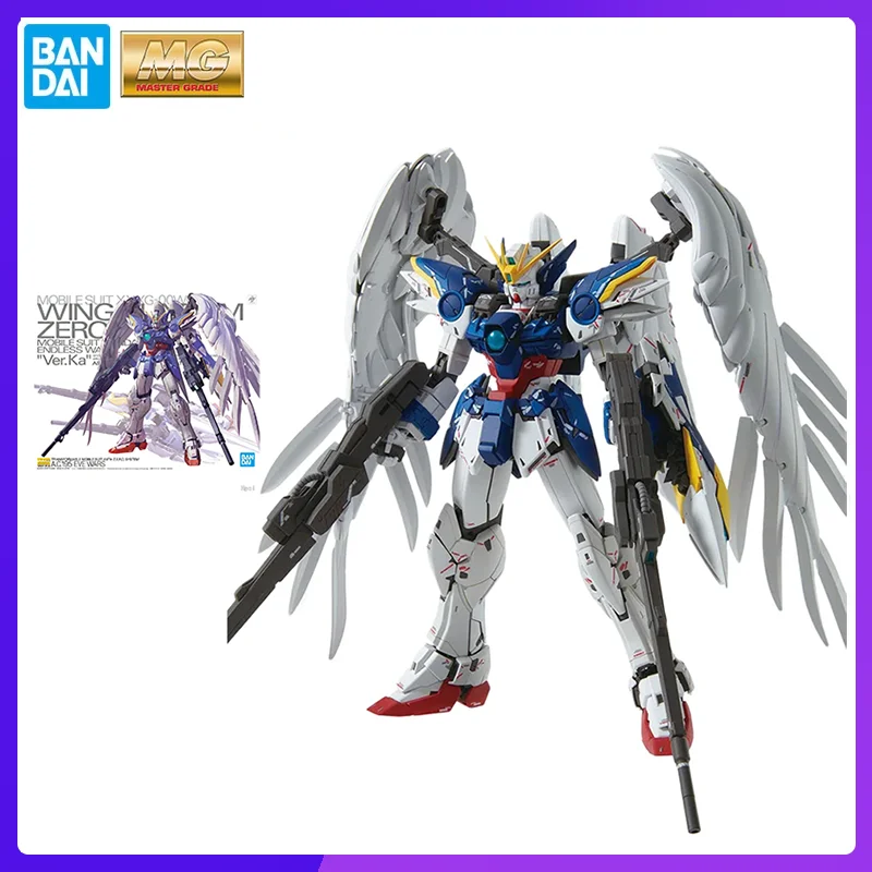 

In Stock Bandai MG 1/100 XXXG-00W0 Wing Gundam Zero Barbatos VER.KA Original Anime Figure Model Boys Action Collection Assembly