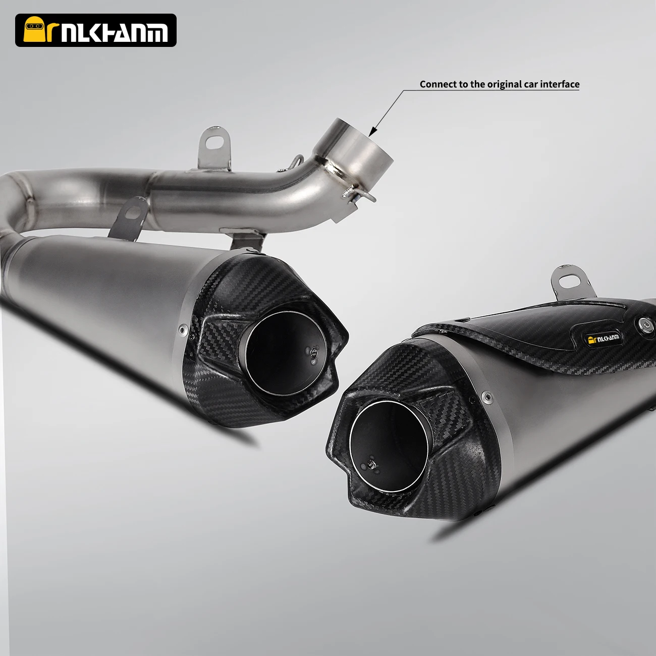 ل Ducati Panigale V4 Streetfighter V4 V4S نظام الهروب العادم للدراجات النارية الانزلاق على أنبوب الوصلة مع كاتم صوت طرف الكربون Arro #2