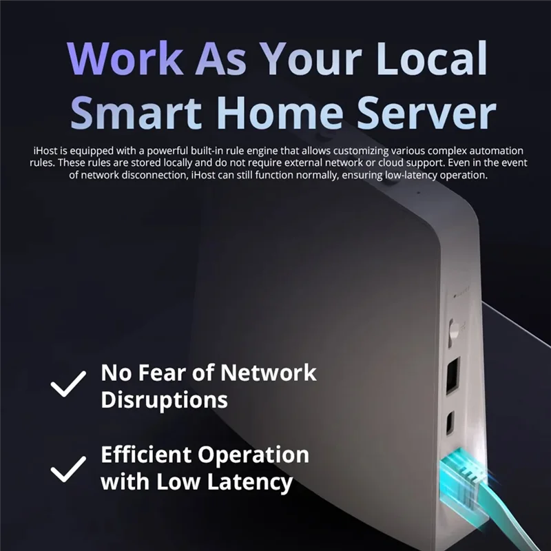 A13E-Ewelink Ihost 스마트 홈 허브 Aibridge Zigbee 3.0 게이트웨이 Wi-Fi LAN 장치용 Matter 개인 로컬 서버 Open API(4GB) Du