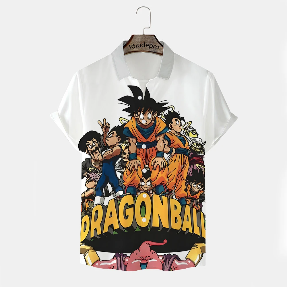 

3D Printed Shirt Men Vegeta Japanese Anime Clothing Men's High Quality Goku Harajuku Style 2024 New Hip Hop Y2k Trend