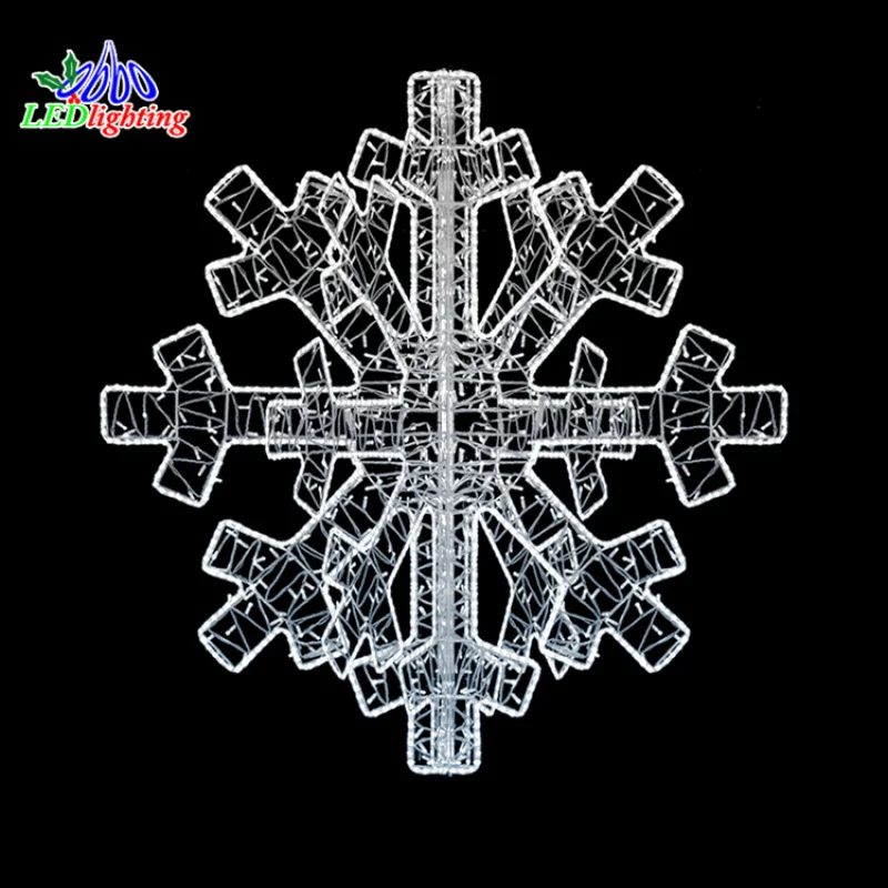 

Custom. IP65 Waterproof led rope lights large snowflake motif light window decoration