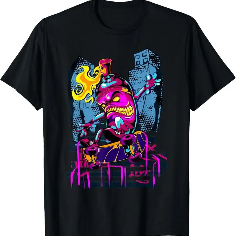 Graffiti Art Spray Paint Urban Street Skateboard T Shirt