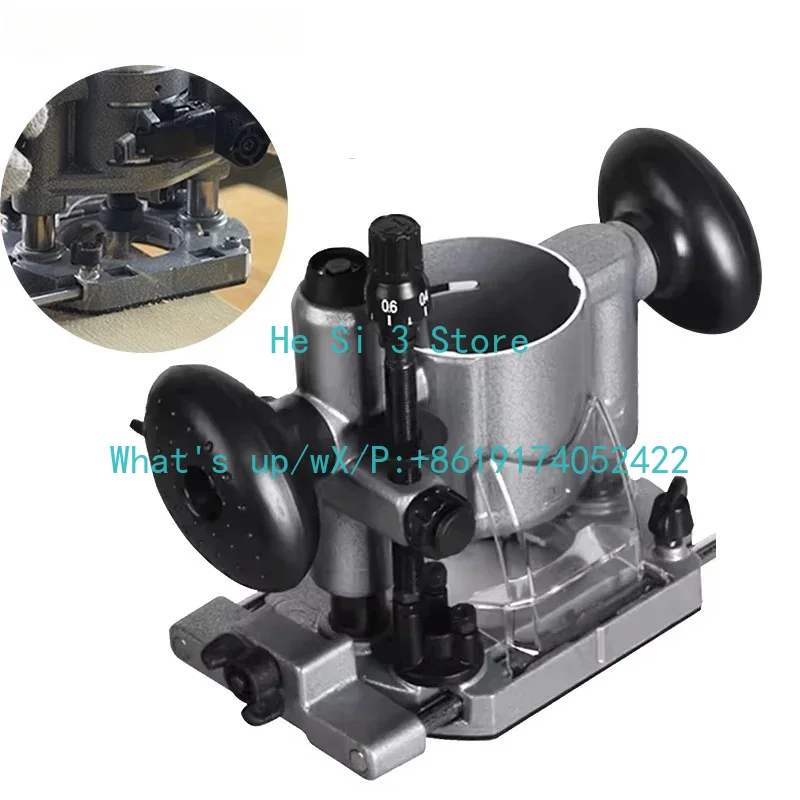 Compact Plunge Router Base Milling Trimming Machine Base Aluminum Plunge Router Bracket Wood Router Base Dust Cover