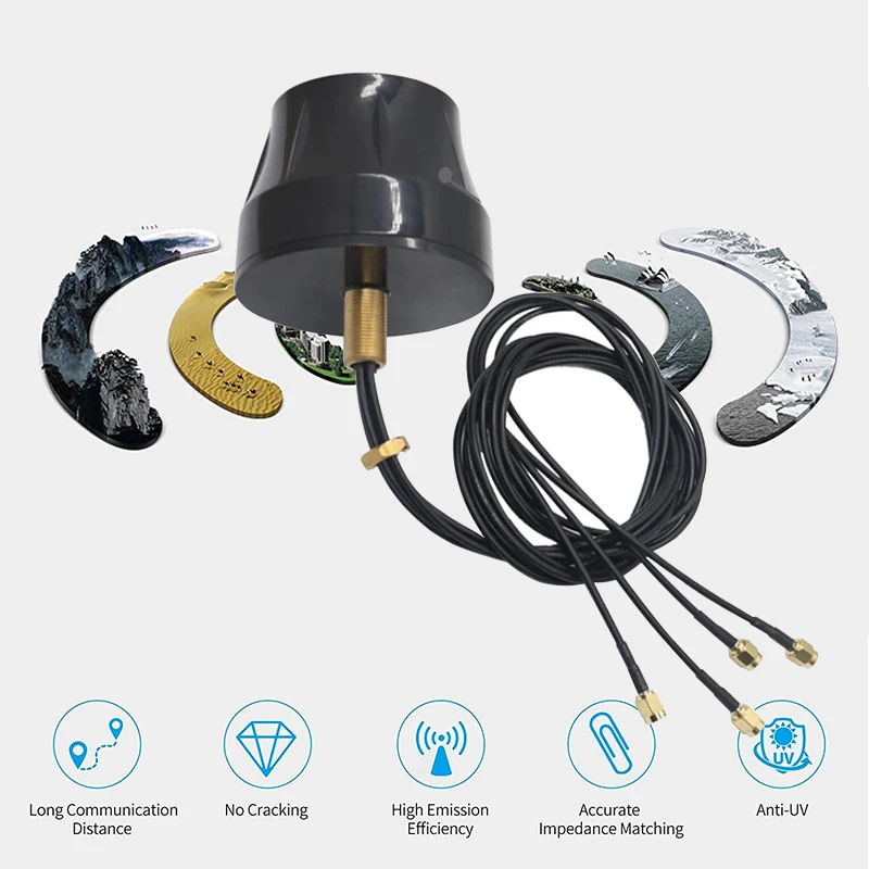 4*4pcs Cable Signal Enhance 5G 4G LTE 3G GSM Cabinet Antennas 600~6000Mhz Outdoor Waterproof 15dbi Omni External WiFi Aerial