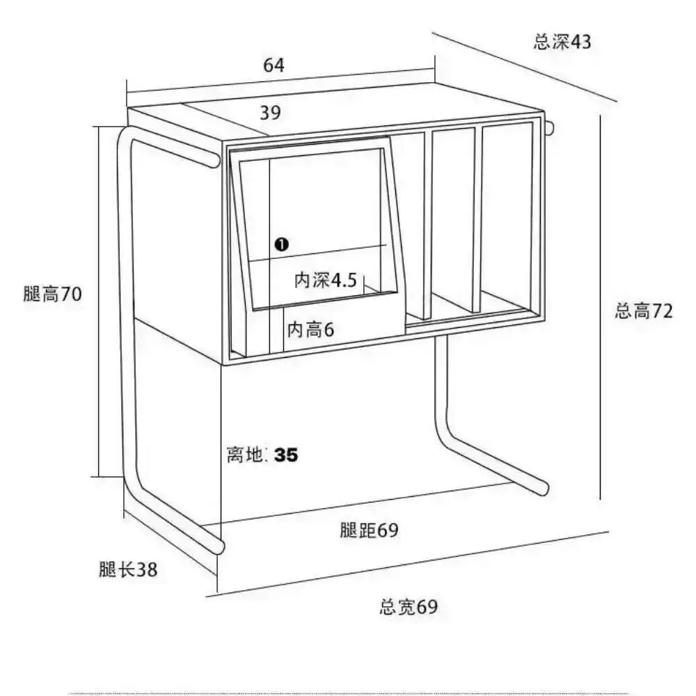 Nordic Solid Wood Bookcase Living Room Sofa Side Cabinet Locker Simple Magazine Cabinet Home Retro Storage Cabinet image 6