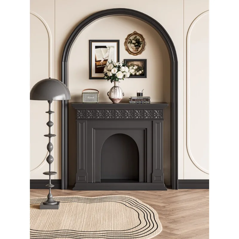 #v* forFrench retro fireplace living room home decoration