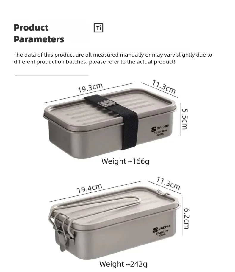Einschichtige Lunchbox aus reinem Titan für Outdoor-Camping, langlebige, versiegelte Mahlzeitenbox, leichte, tragbare Bento-Box, Lebensmittelbehälter für zu Hause – Detail 5