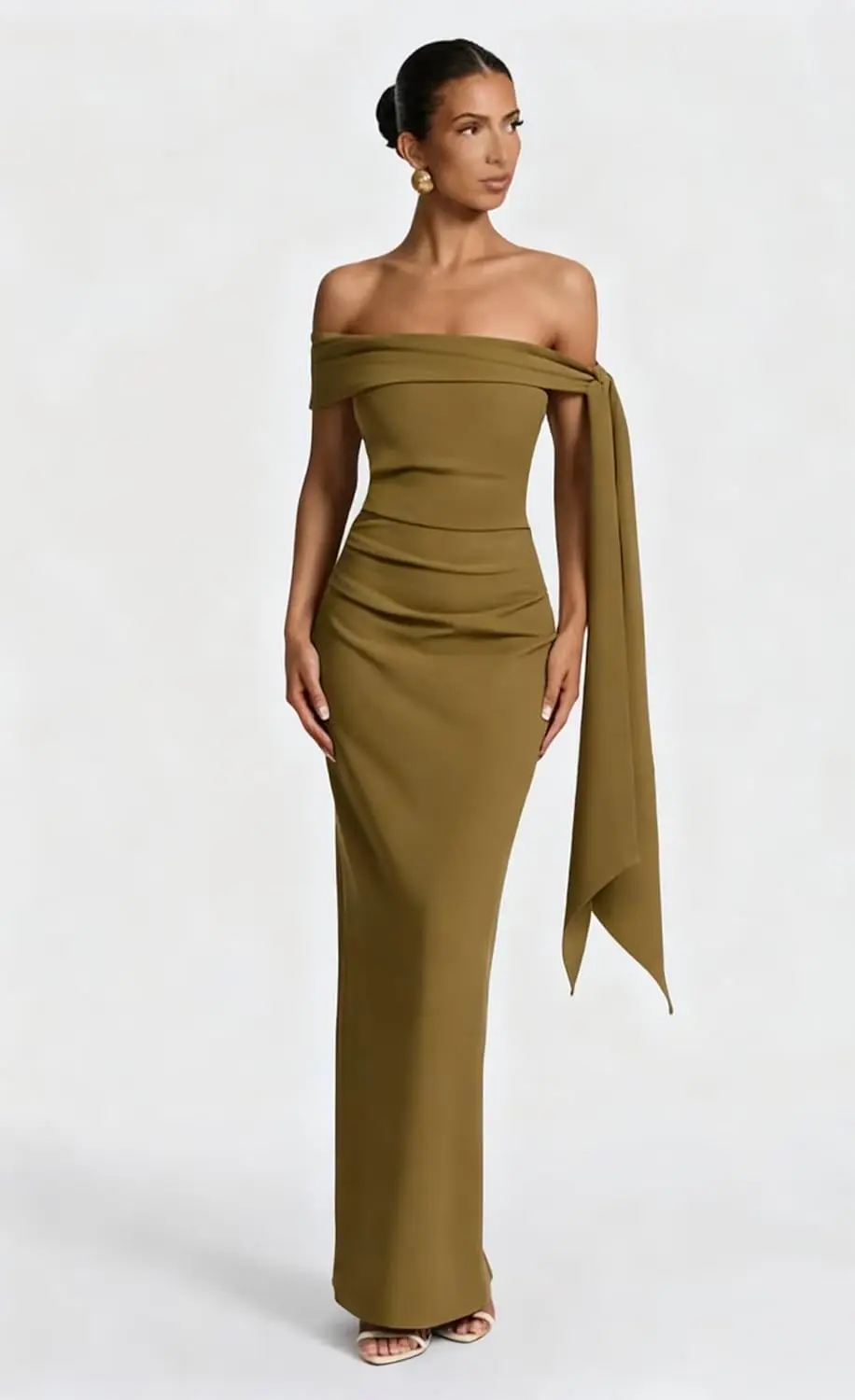 

Атласные платья для выпускного вечера с открытыми плечами для подростков, женское корсетное свадебное платье для гостей, вечернее платье с рюшами