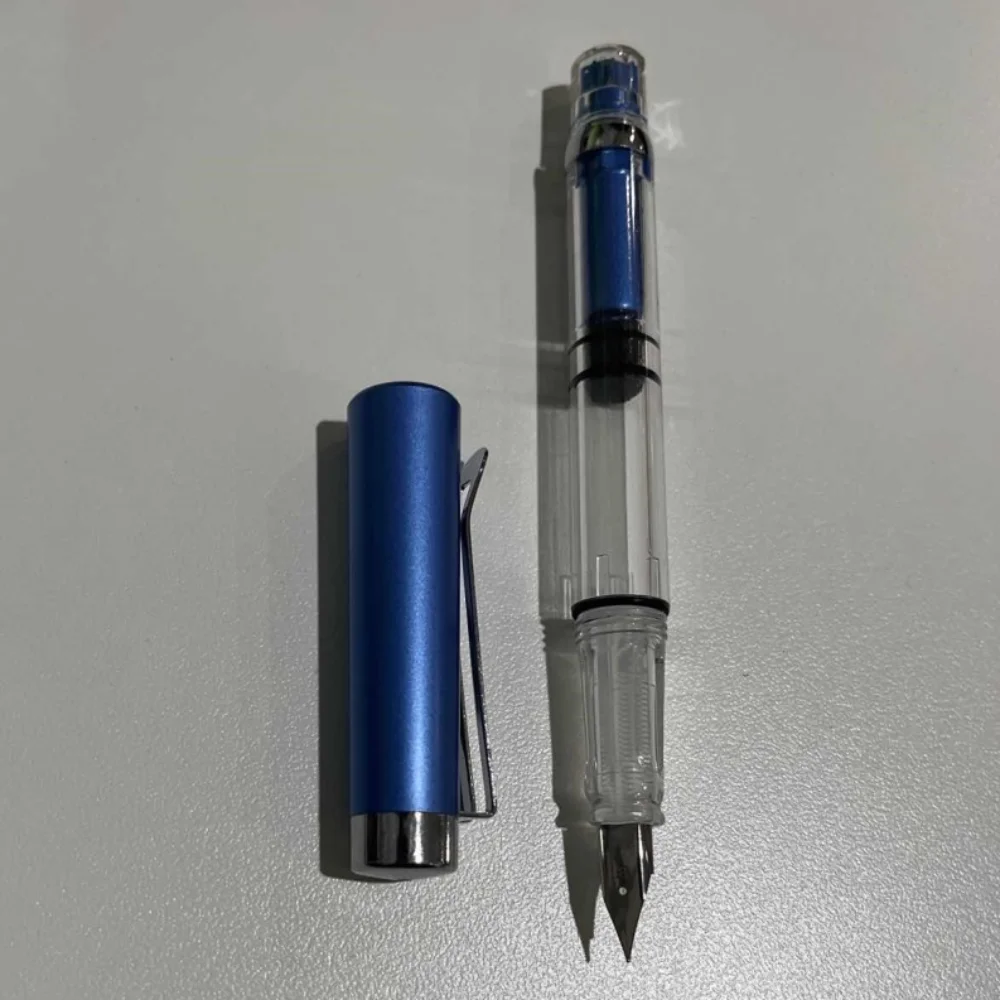 

Student School Supplies Business EF Nib Large Capacity Transparent Fountain Pen Ink Pens Writing Pen Piston Fountain Pen