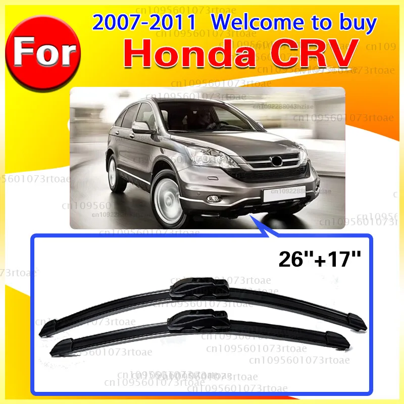 Frontscheibenwischerblätter für Honda CRV CR-V 2007-2011 3. Generation Windschutzscheibe Auto ‌ Qualitäts-Wischerblatt 26"+17"