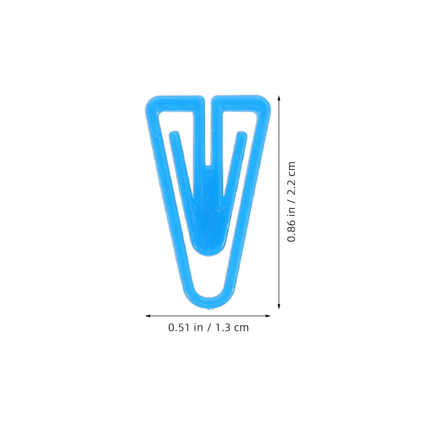 100 Buah Klip Kertas Segitiga Penjepit Kertas Kantor Dokumen File Kecil Penjepit Tagihan Dekoratif Plastik Multifungsi untuk