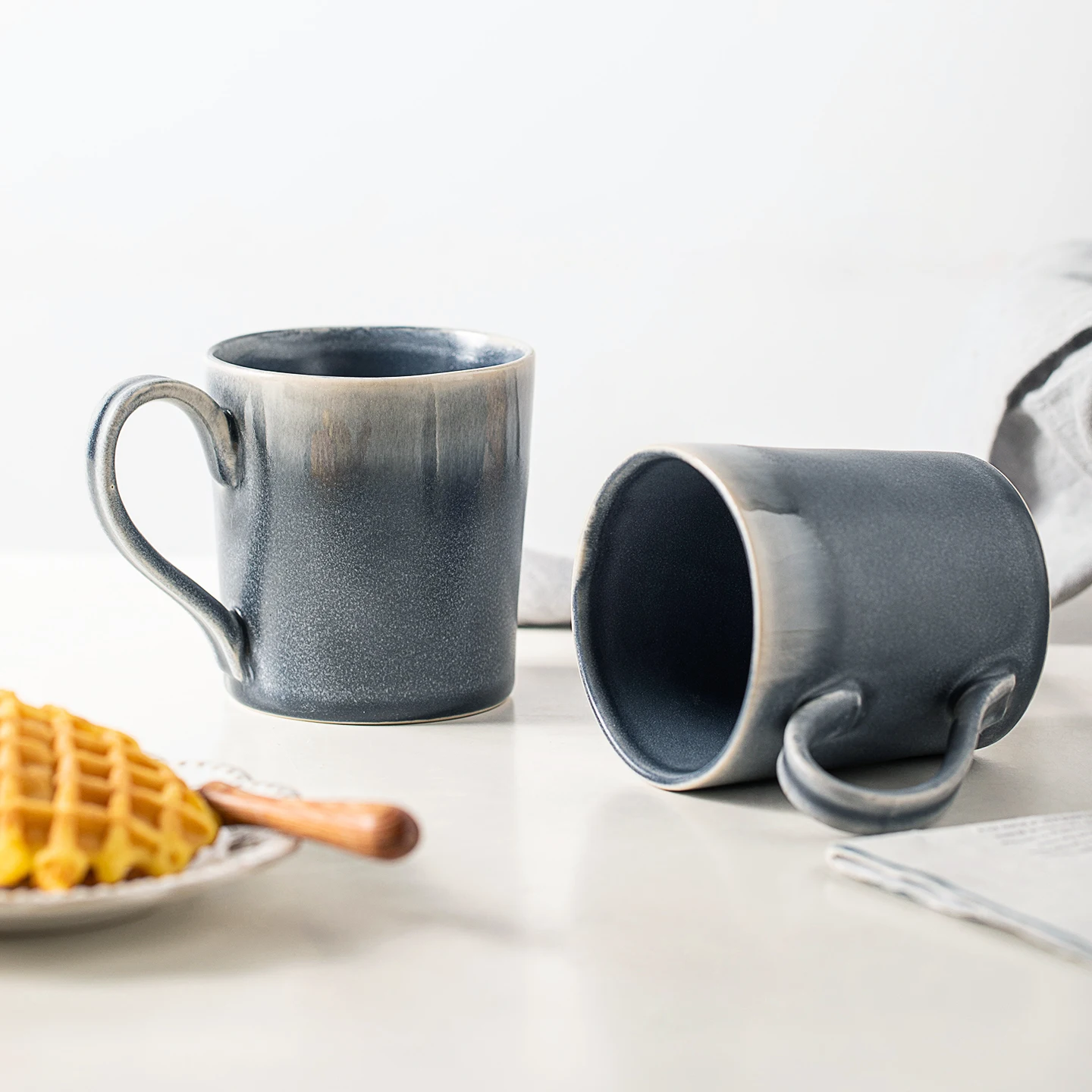 350ml Creative Kiln Transformation Ceramic Mug New Janpanese Retro Office Coffee Cups Household Fashion Couple Water Cup