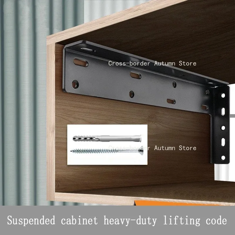 2PCS L-Shaped Heavy-Duty Suspended Bedside Table Bracket  Bathroom Invisible Fixed Support Bracket Suspended TV Cabinet Bracket