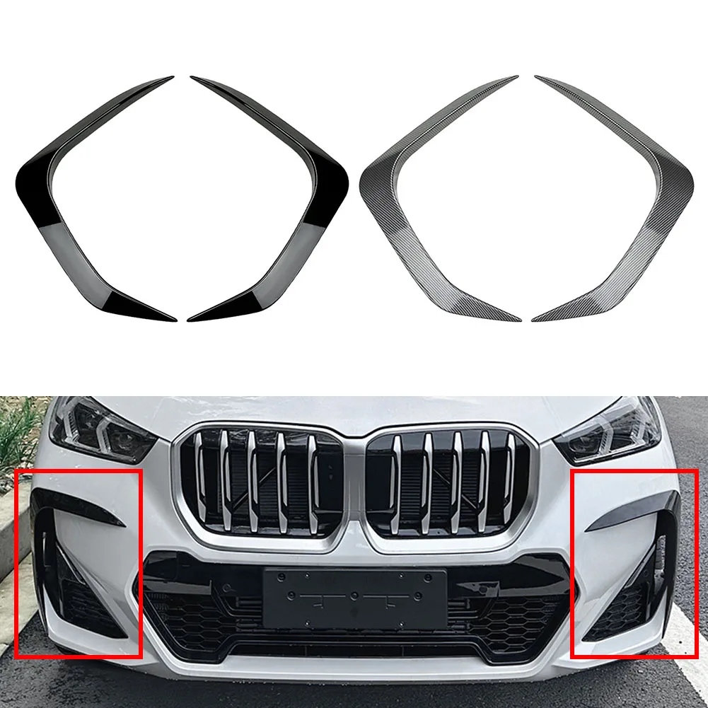 

2Pcs Car Front Bumper Splitter Front Fog Light Spoiler Trim Decoration For BMW X1 U11 M Sport 2023-2024