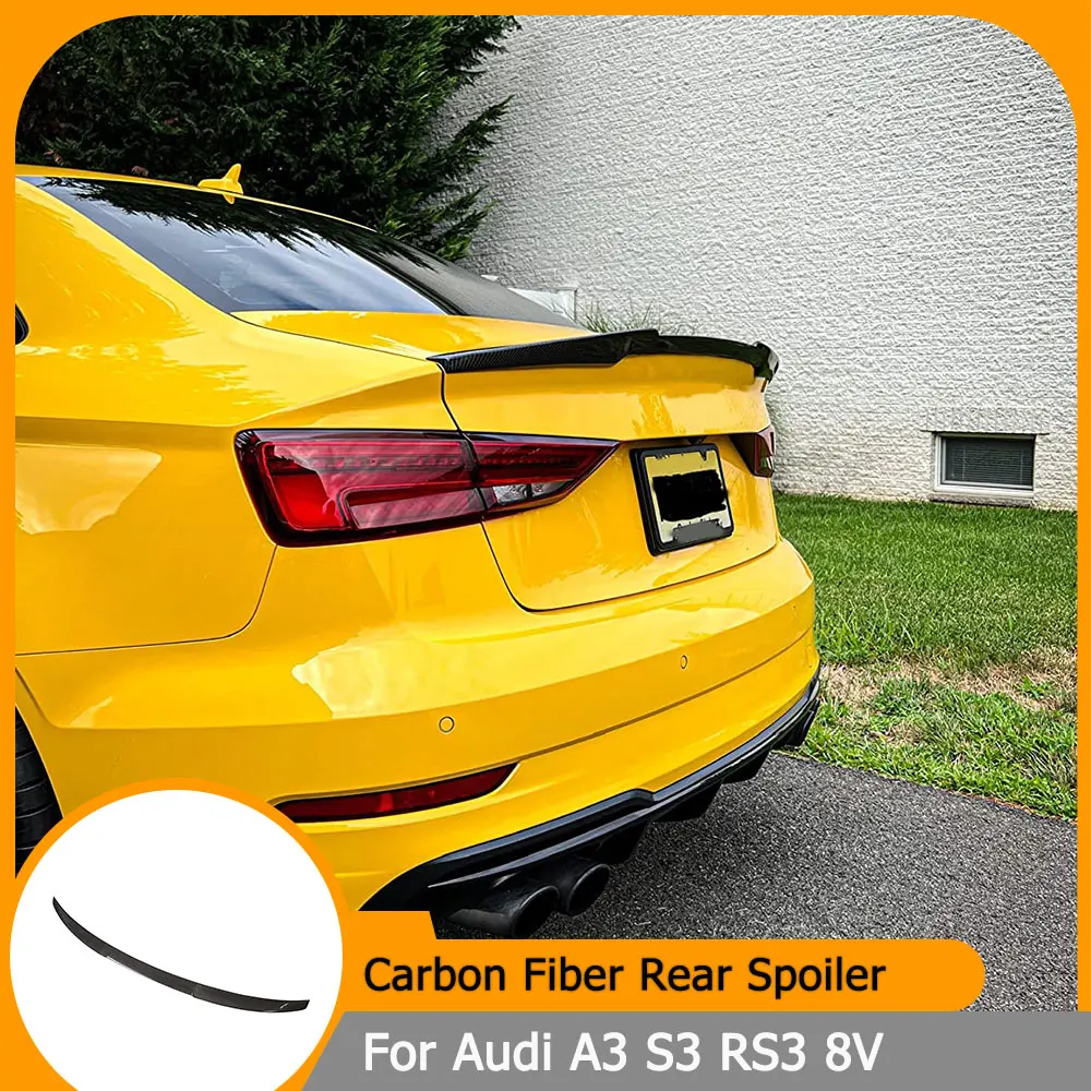 

Carbon Fiber Car Rear Trunk Spoiler Boot Wing For Audi A3 S3 RS3 8V 2014-2019 Rear Wing Spoiler