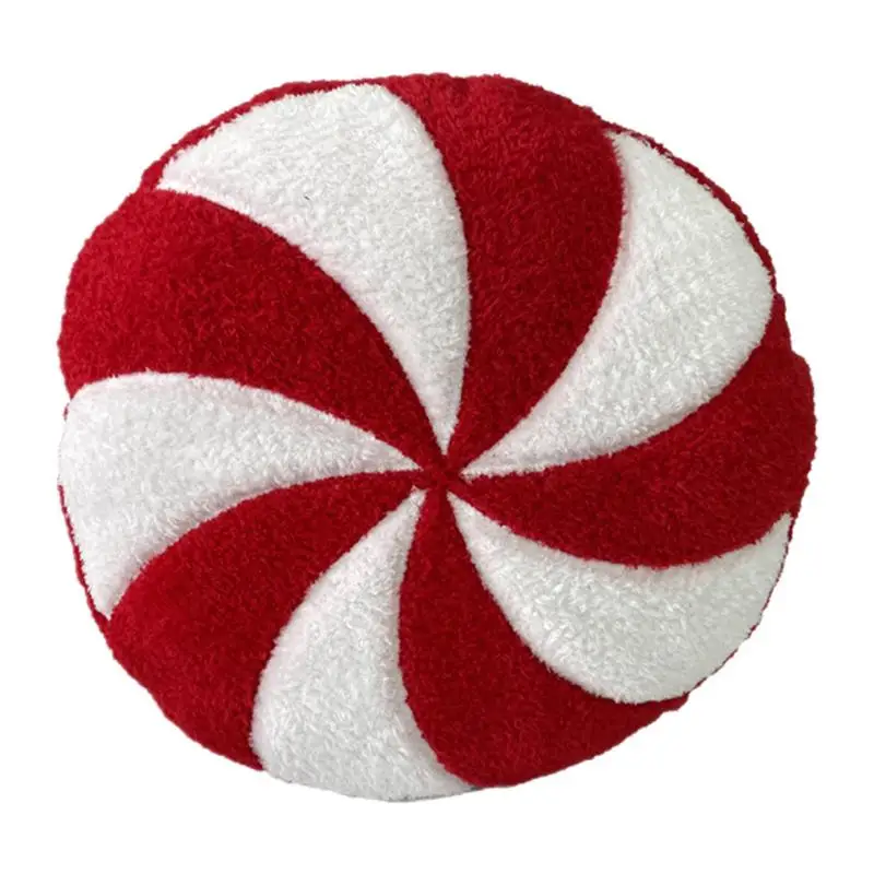 

Candy Cane Pillow 3D Red White Peppermint Pillow CreativeChristmas Candy Pillow Red Spiral Lollipop Pillow Candy Cane Shaped