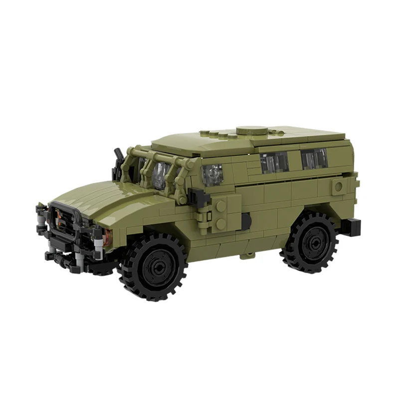 Military Armored Vehicle Model MOC Building Bricks War Equipment Modular Technology Gifts Holiday Assemble Children Toys Suit