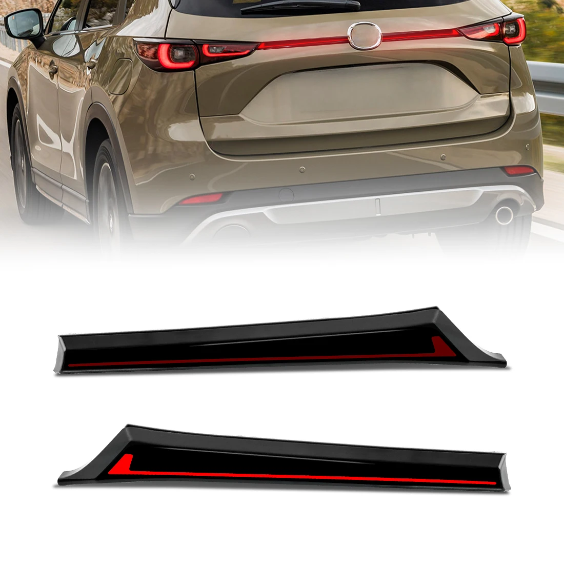 1 Pair LED Taillight For Mazda CX5 2022 2023 2024 2025 Car Rear Tail Light Dynamic Turn Signal Start up Animation Brake Lamp 12V