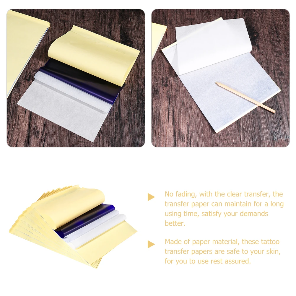 

45 Sheets Tattooing Transfer Papers Fade-Resistant DIY Tattoos Kit for Clean Precise Application Tattoos Transfer Materials